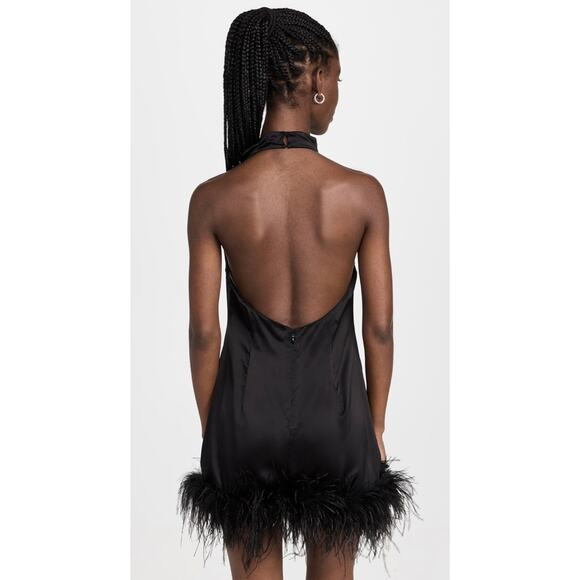 $361 Amanda Uprichard Lunaria Mini Dress Black Size XS - Picture 2 of 8